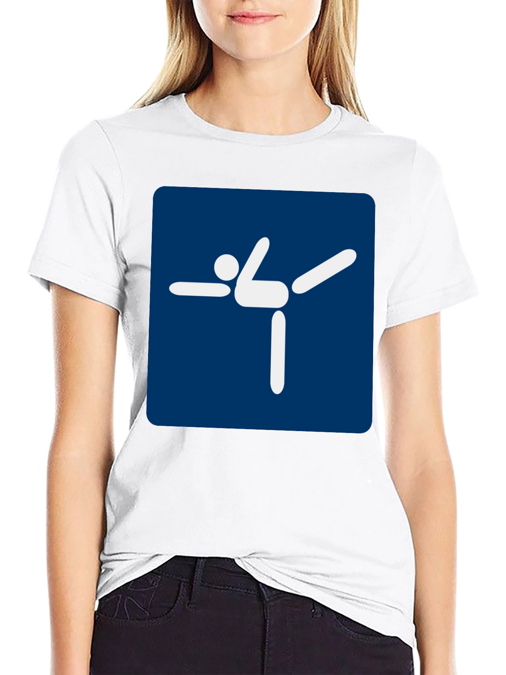 Yoga Pose Graphic Tee - Black
