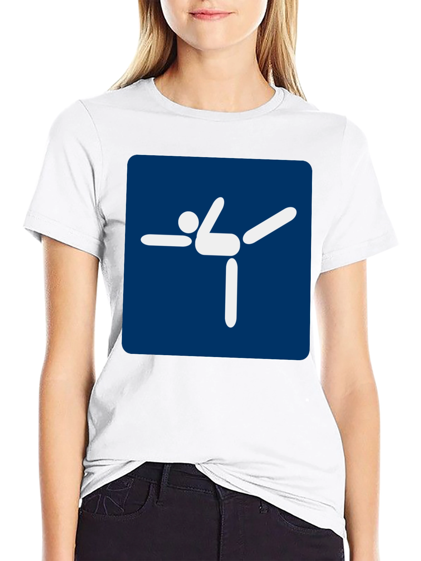 Yoga Pose Graphic Tee - Black