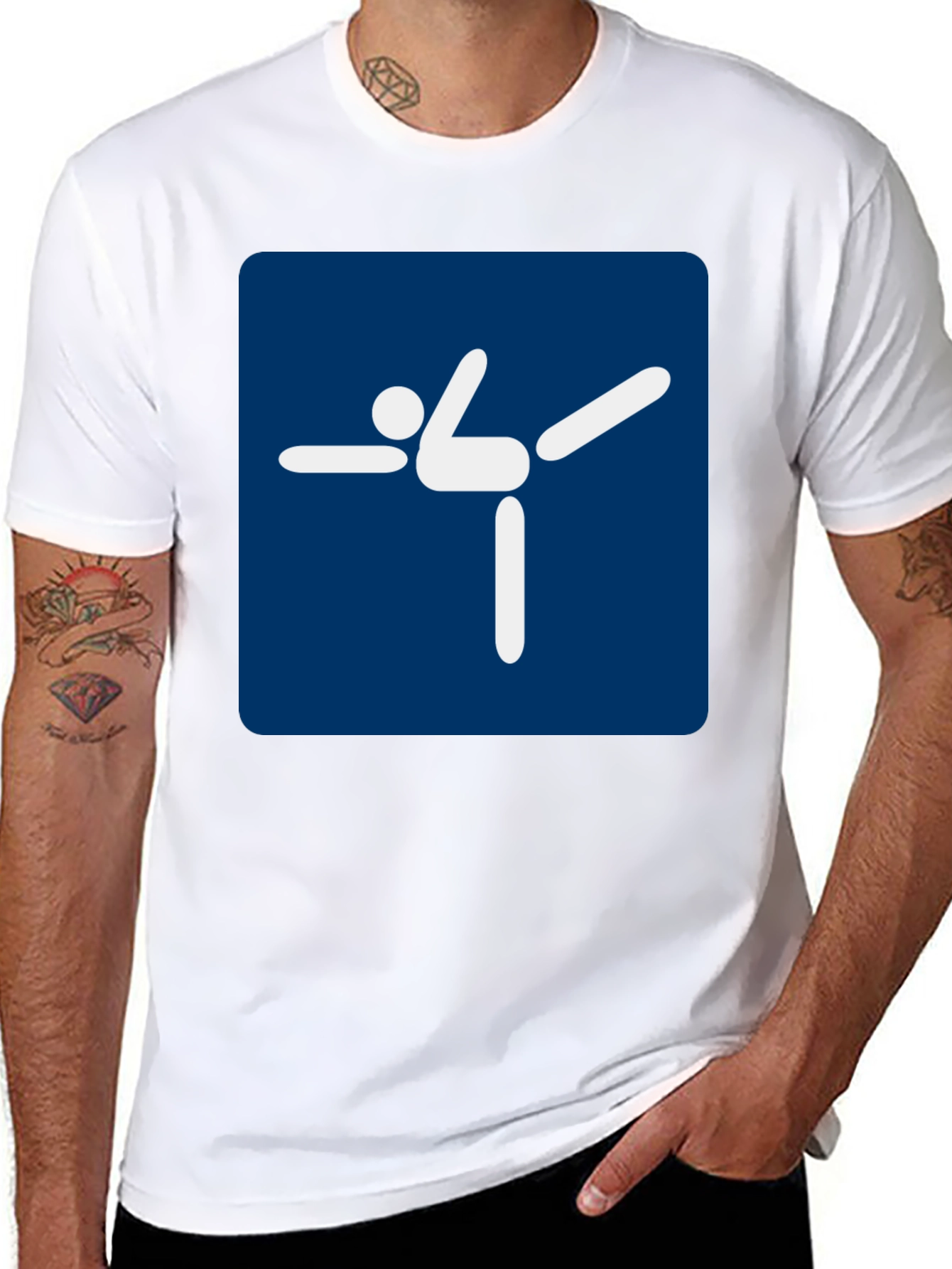 Yoga Pose Graphic Tee - Black
