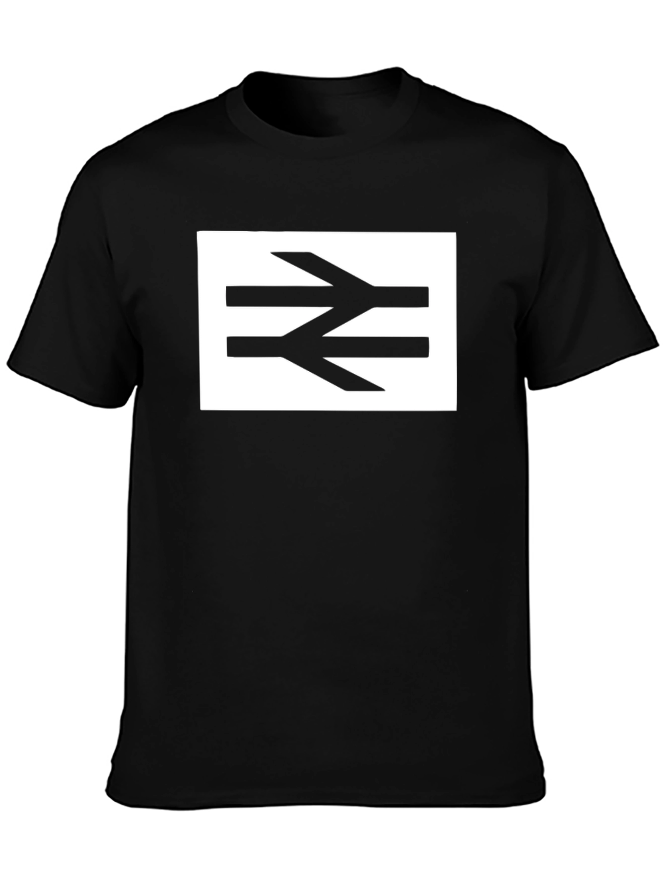 British Rail Logo Tee - Black Cotton Graphic T-Shirt