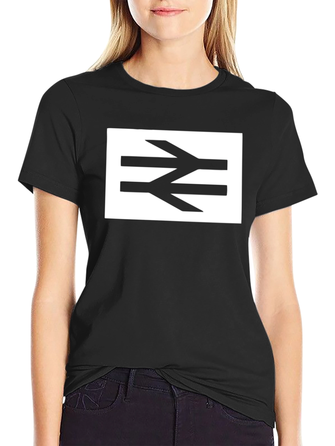 British Rail Logo Tee - Black Cotton Graphic T-Shirt