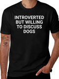 Introverted Dog Lover T-Shirt - Funny Tee