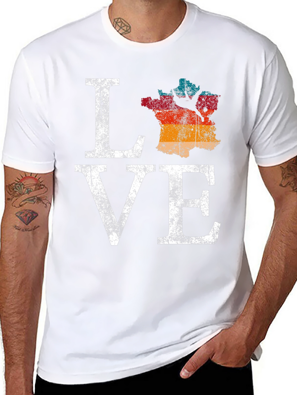 Love France T-Shirt Graphic Tee