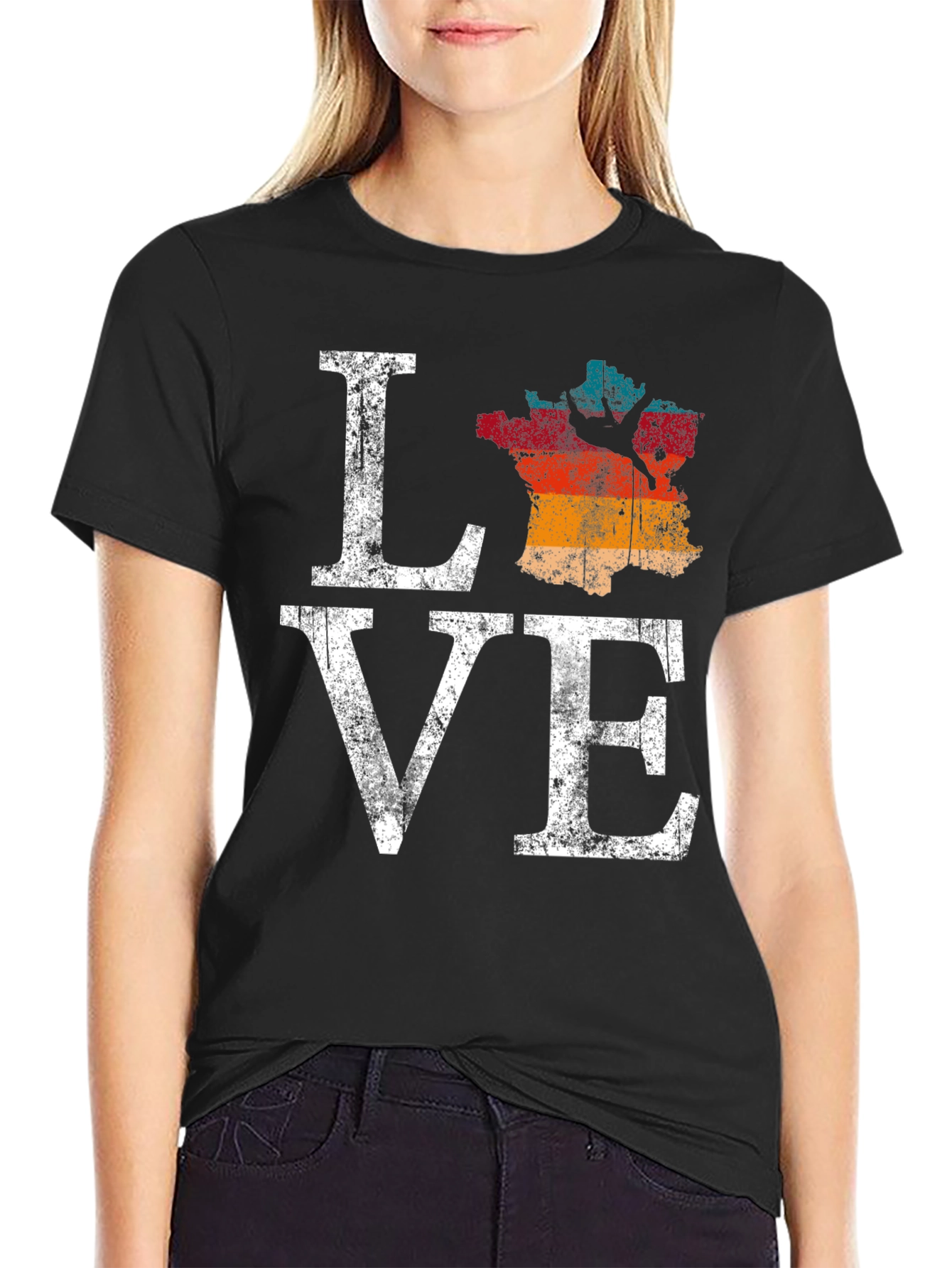 Love France T-Shirt Graphic Tee