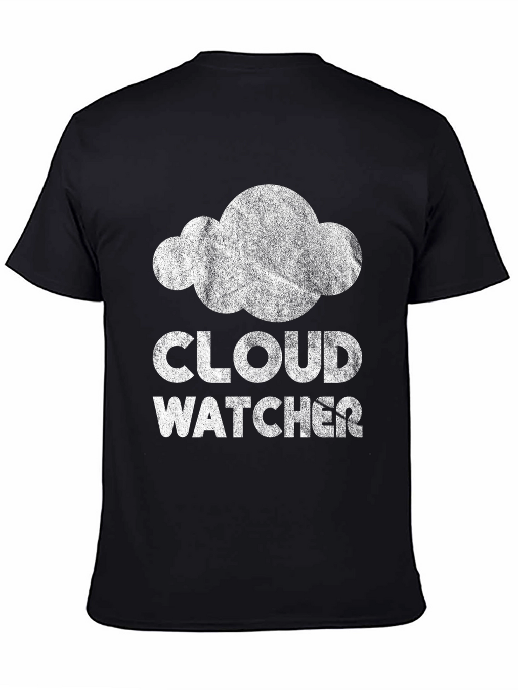 Cloud Watcher Graphic Tee - Black Cotton T-Shirt