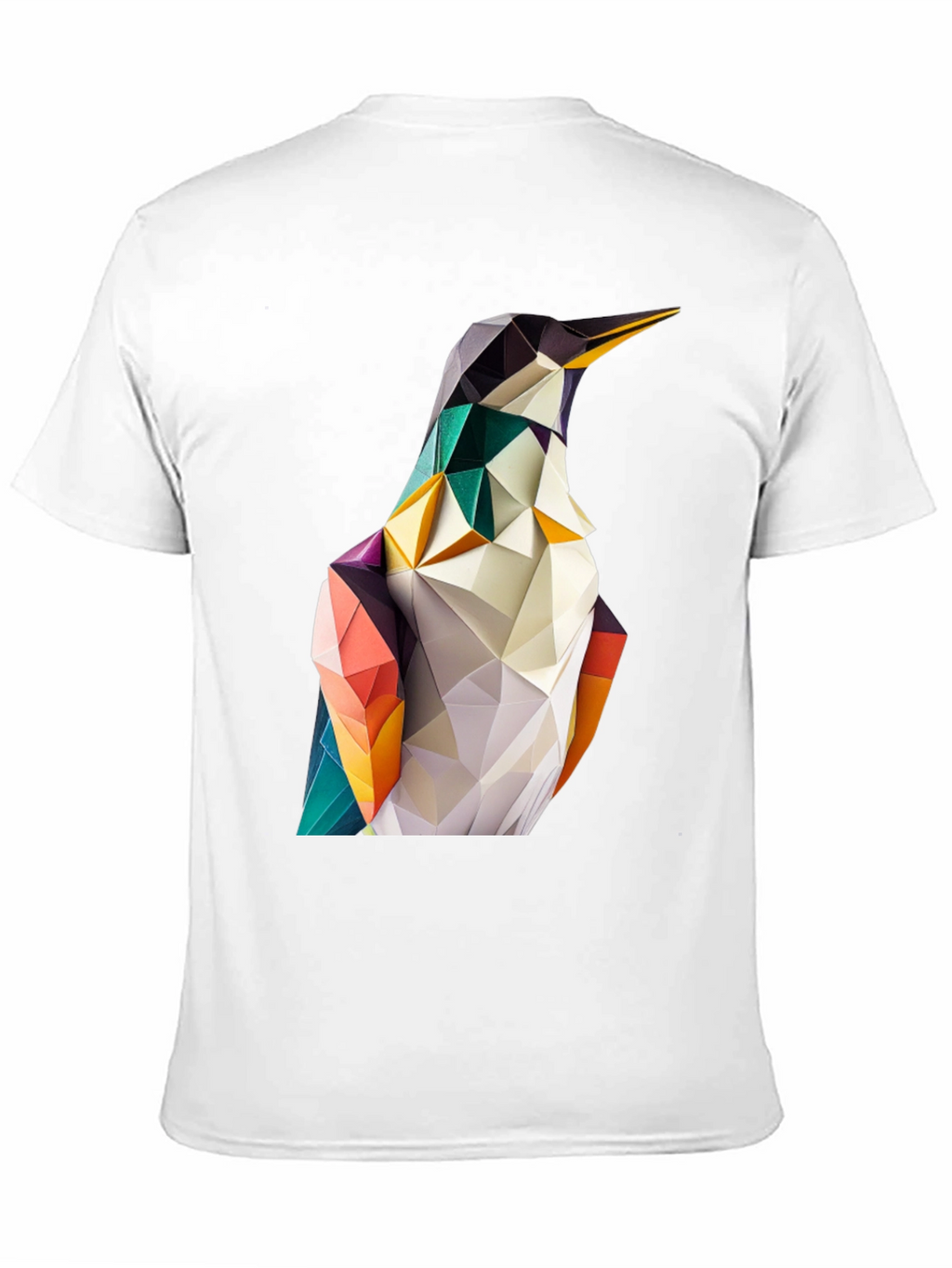 Geometric Penguin Graphic Black T-Shirt