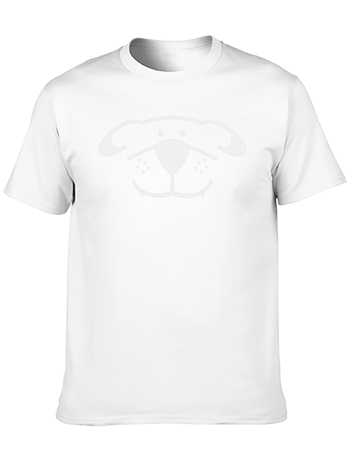 Cute Dog Face Graphic Black T-Shirt