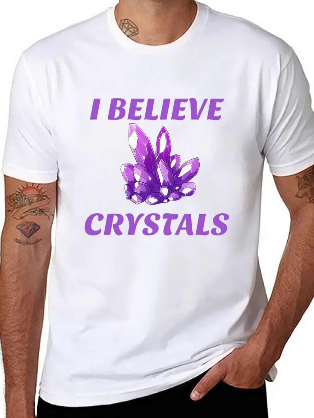I Believe Crystals Graphic T-Shirt