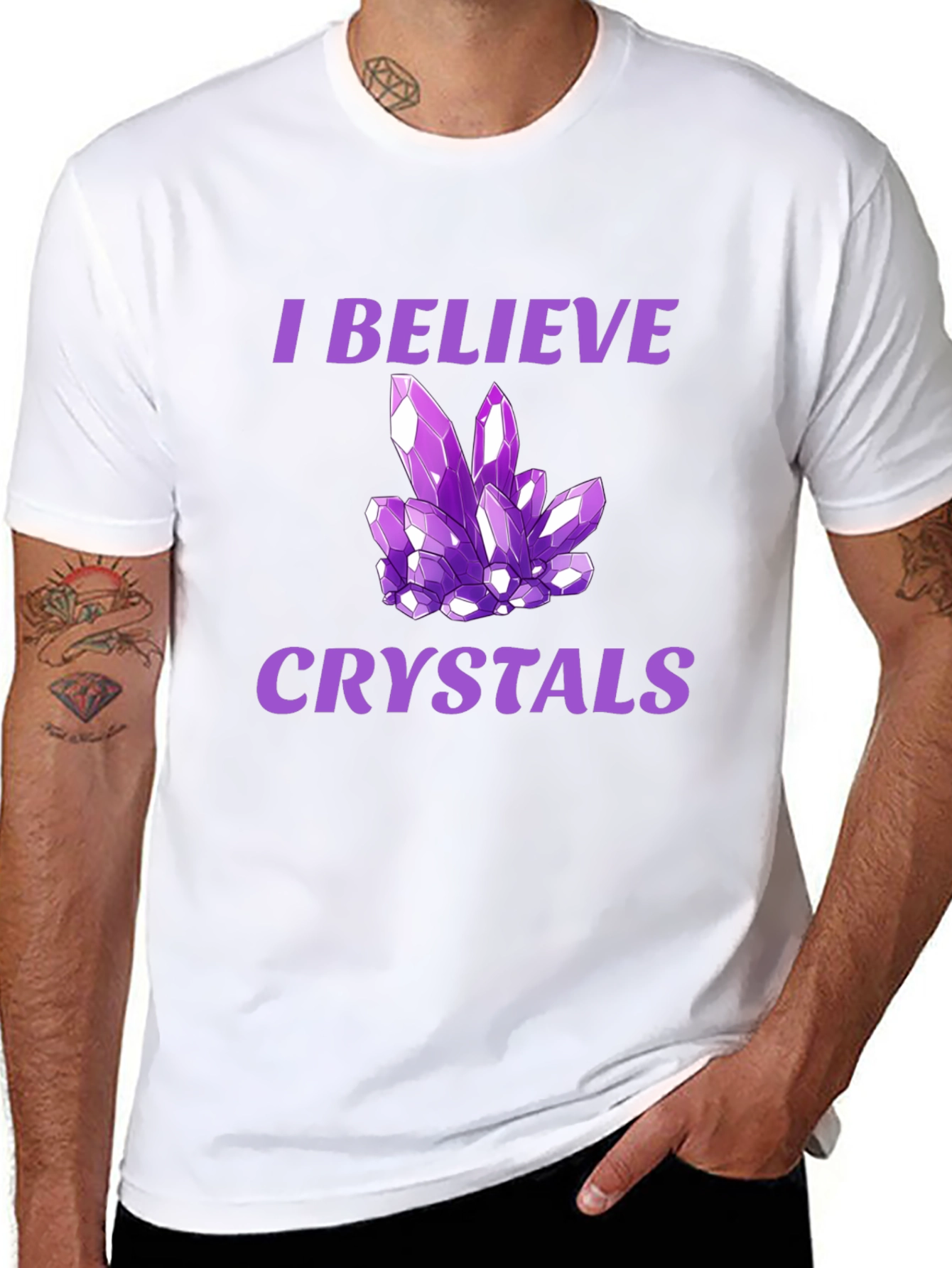 I Believe Crystals Graphic T-Shirt