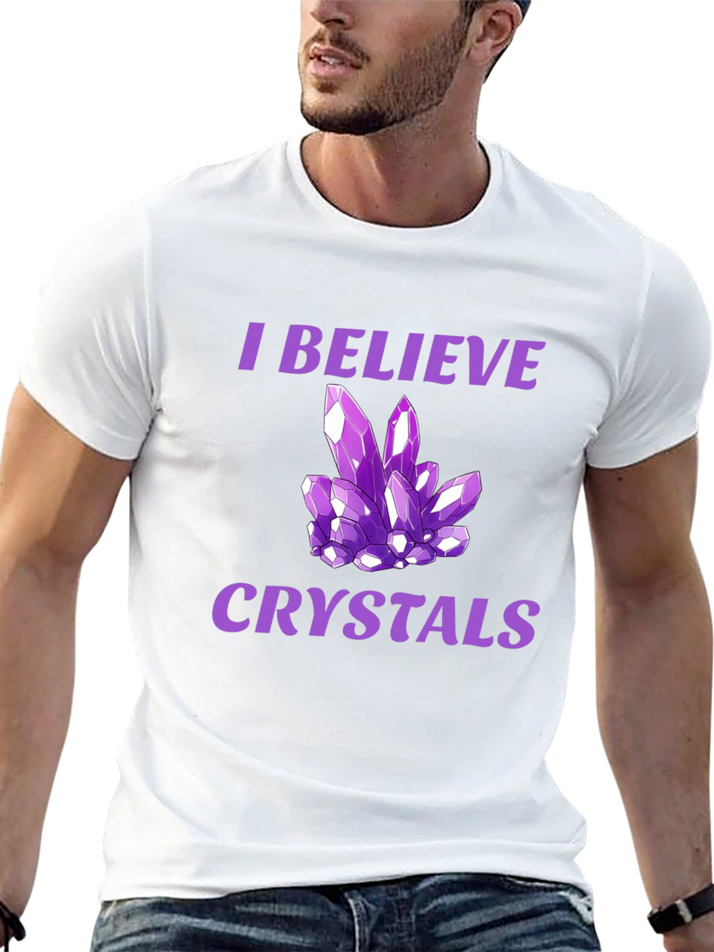 I Believe Crystals Graphic T-Shirt