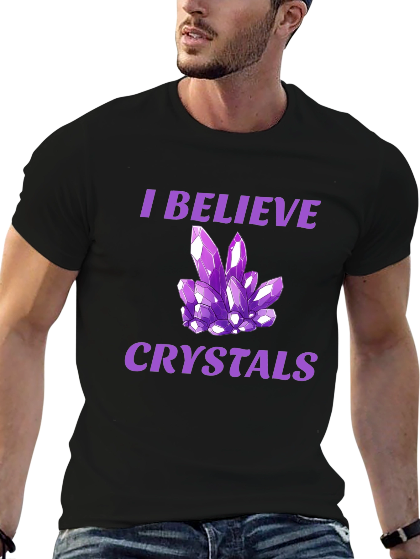 I Believe Crystals Graphic T-Shirt