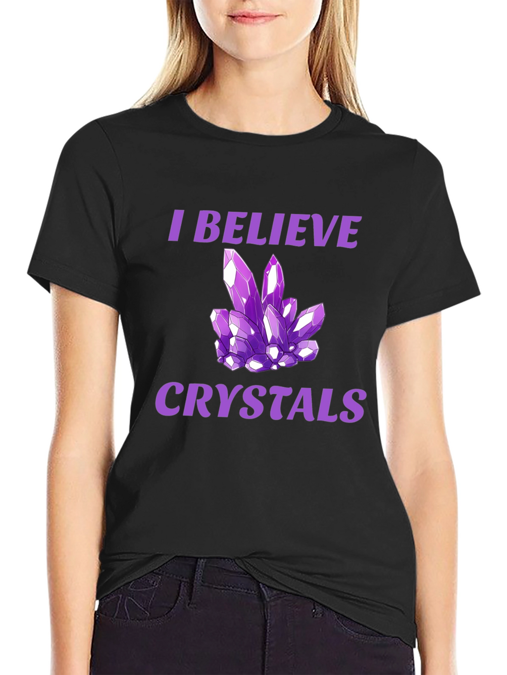 I Believe Crystals Graphic T-Shirt