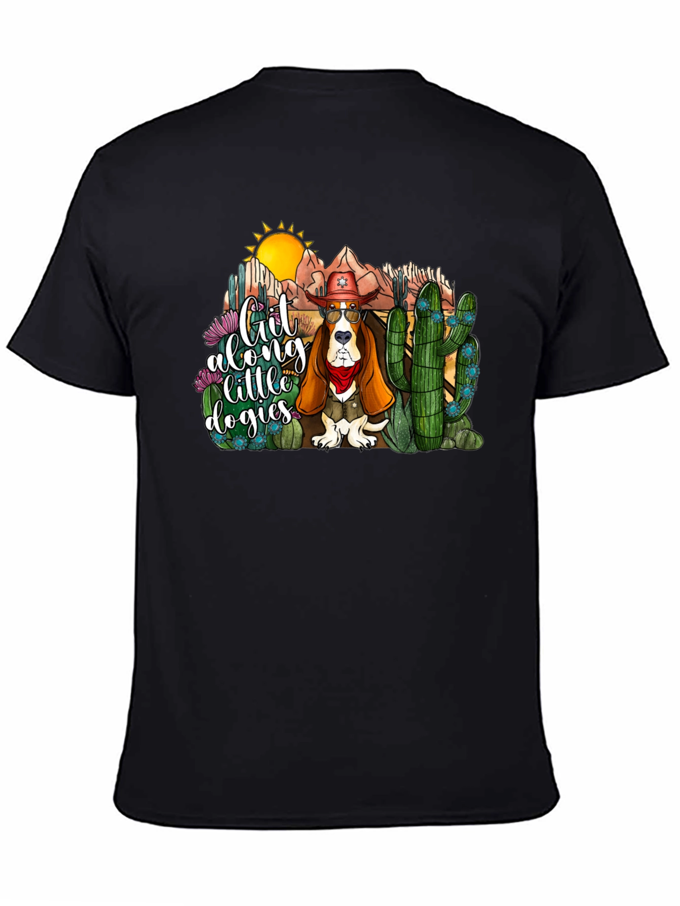 Cowboy Dog Tee - Git Along Little Dogies