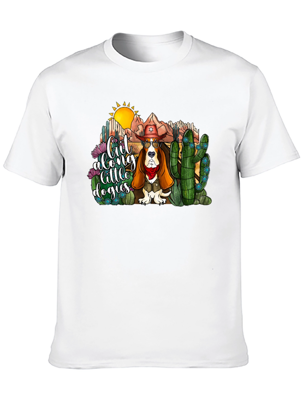 Cowboy Dog Tee - Git Along Little Dogies