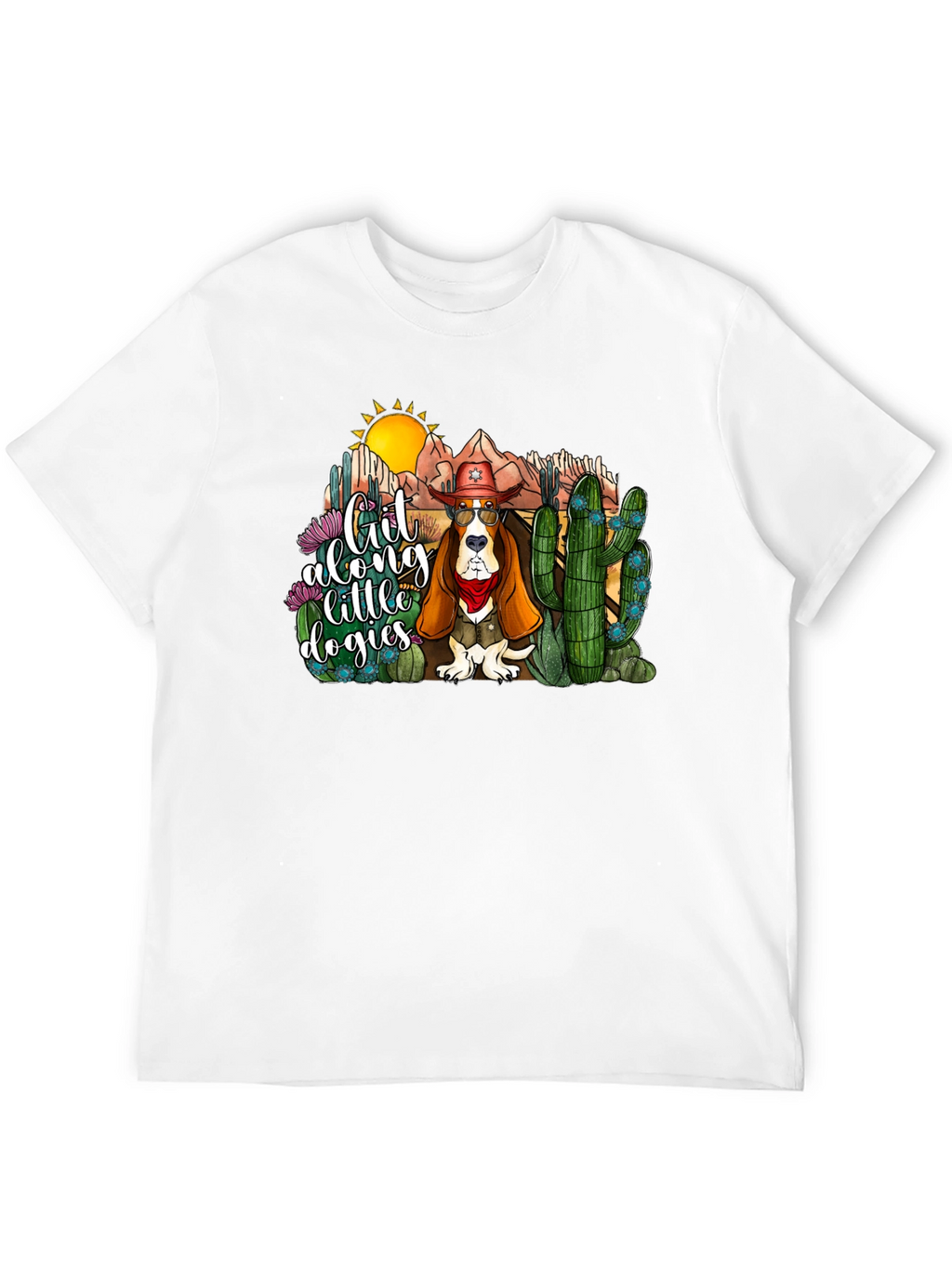Cowboy Dog Tee - Git Along Little Dogies