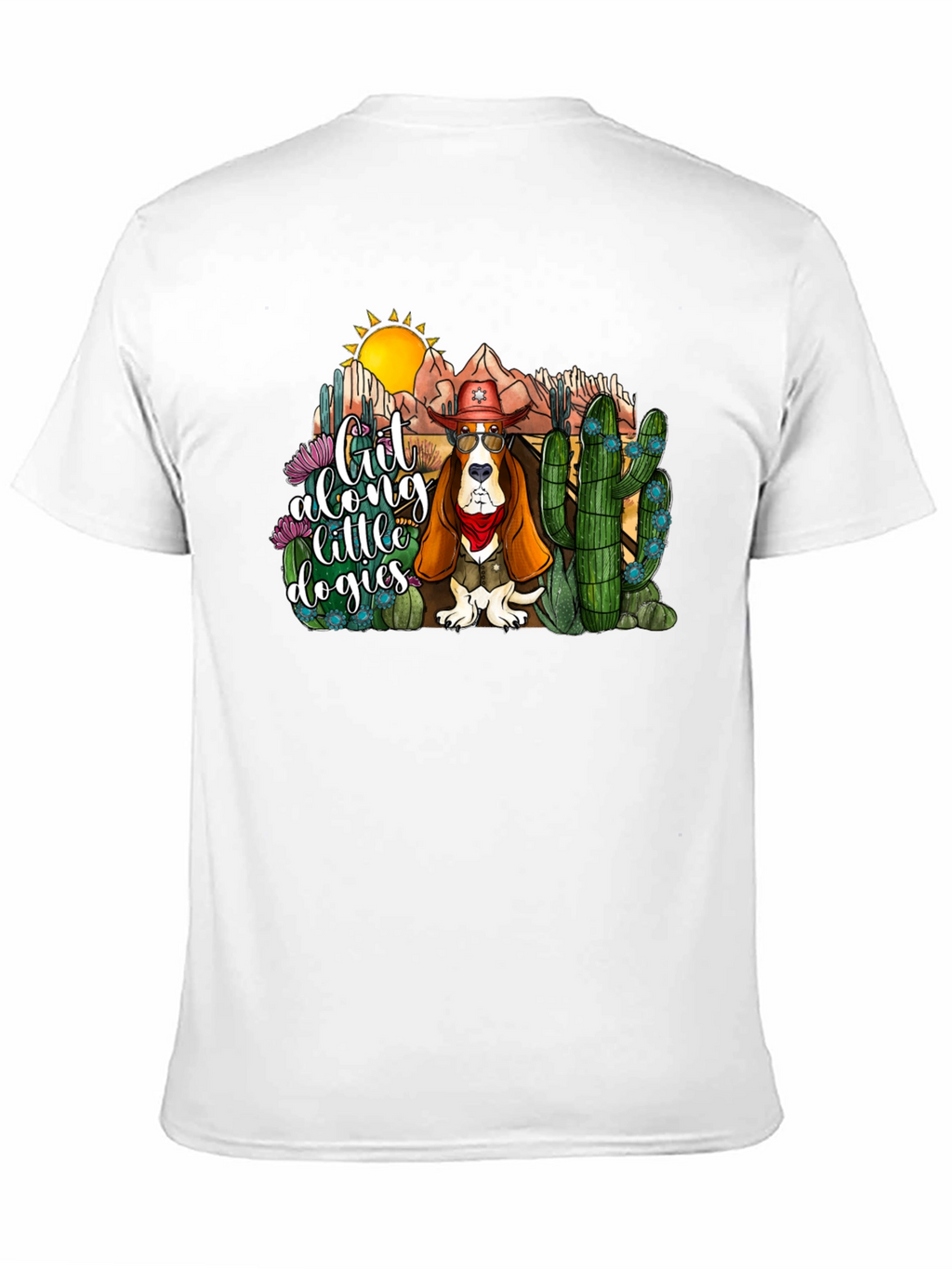 Cowboy Dog Tee - Git Along Little Dogies