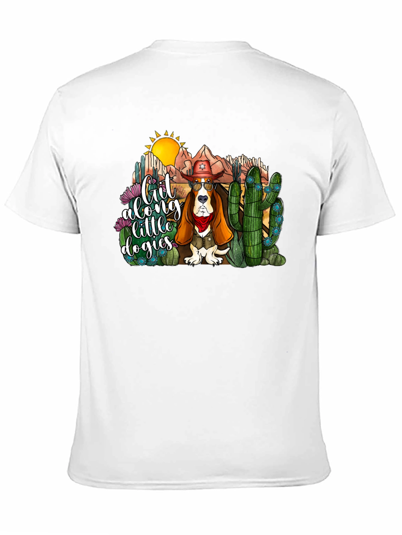 Cowboy Dog Tee - Git Along Little Dogies