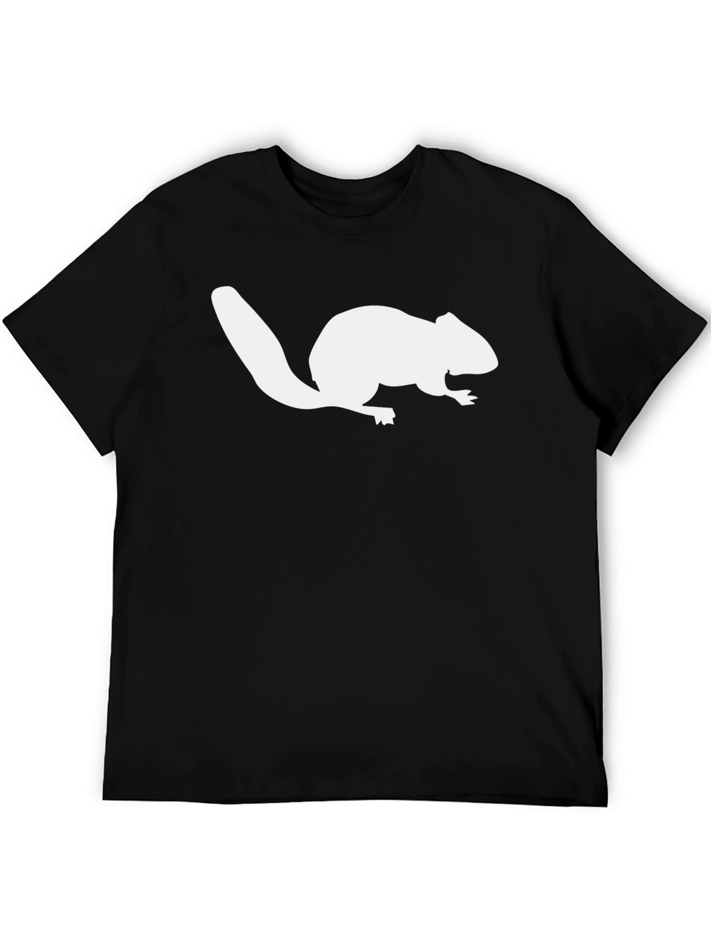 Beaver Silhouette Graphic T-Shirt - Black