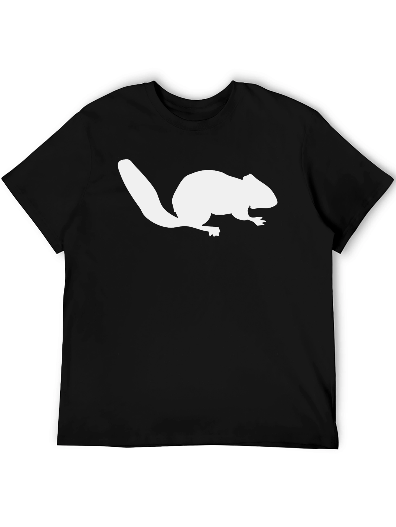Beaver Silhouette Graphic T-Shirt - Black