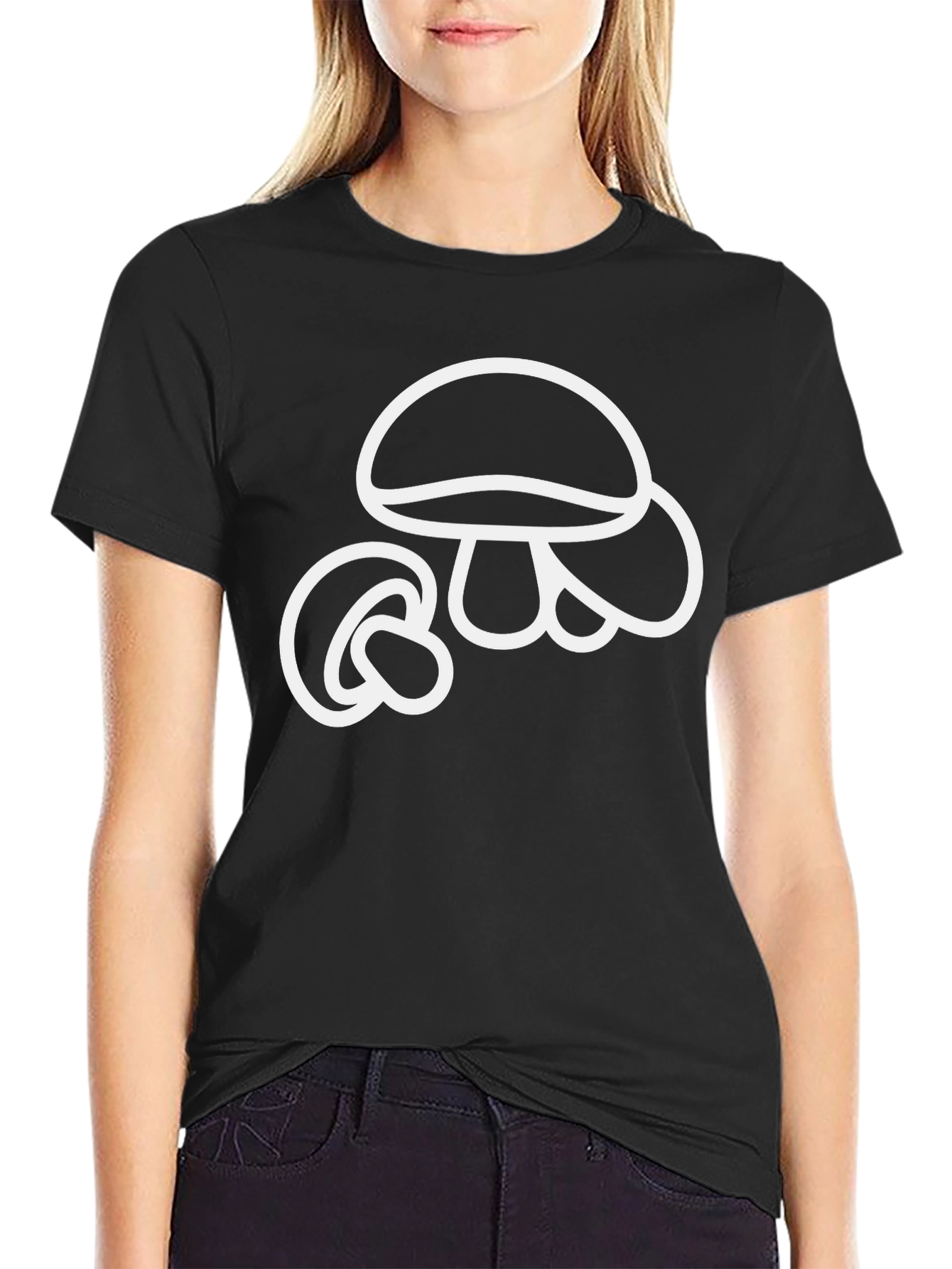 Mushroom Graphic Tee - Classic Black T-Shirt