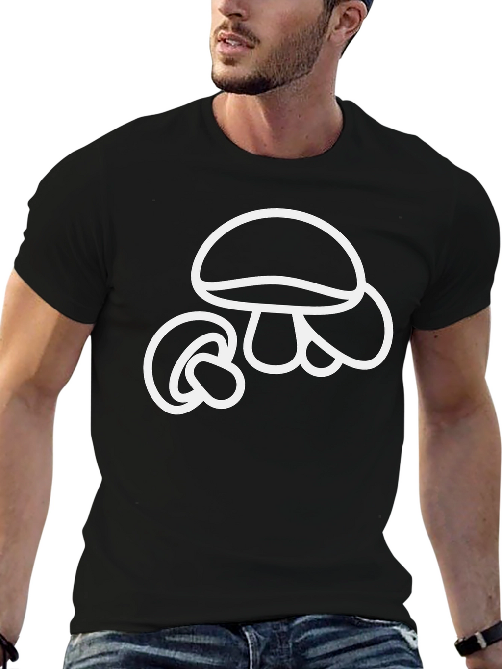 Mushroom Graphic Tee - Classic Black T-Shirt