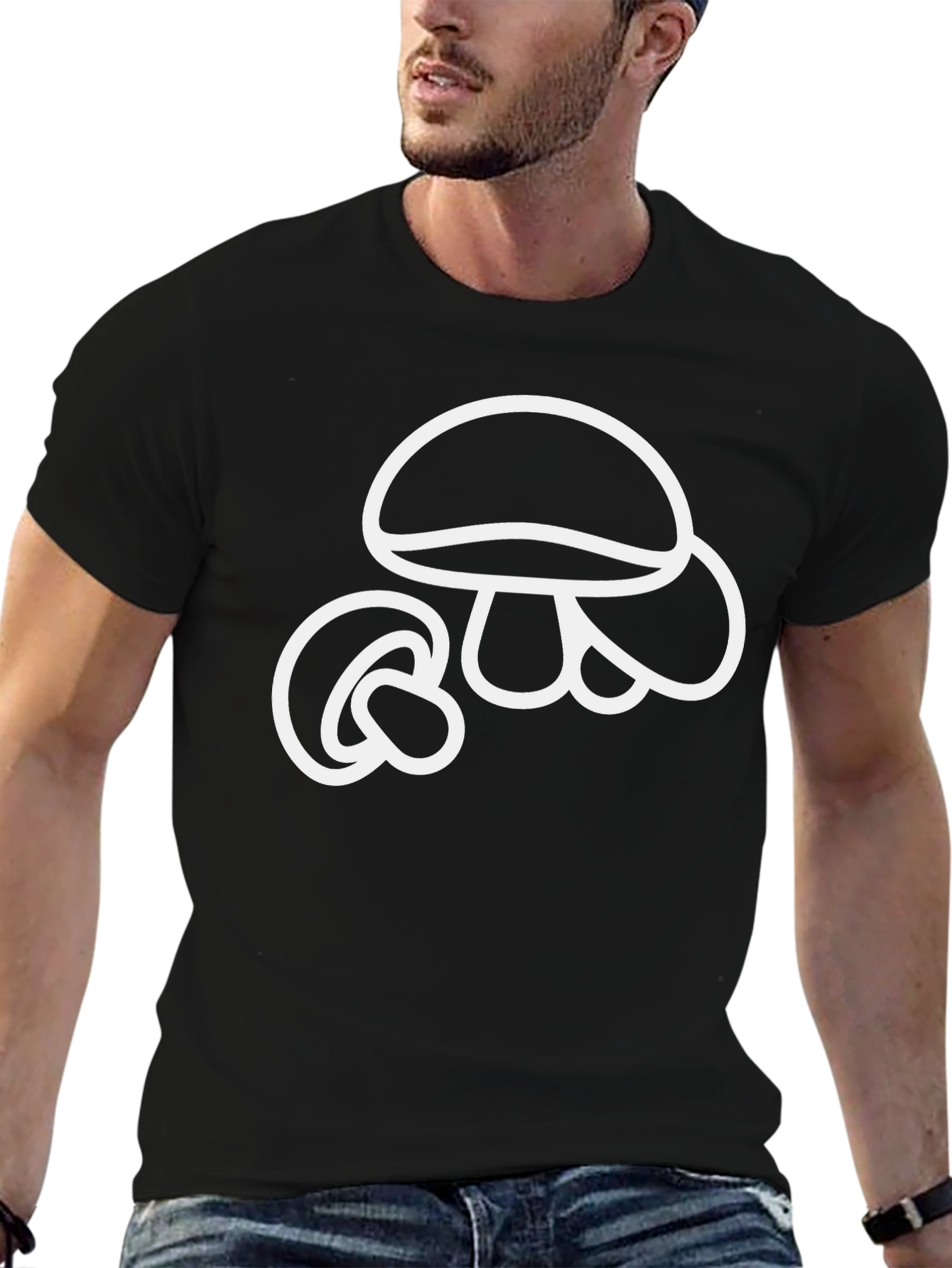 Mushroom Graphic Tee - Classic Black T-Shirt