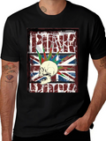 Punk Skull Union Jack Graphic T-Shirt