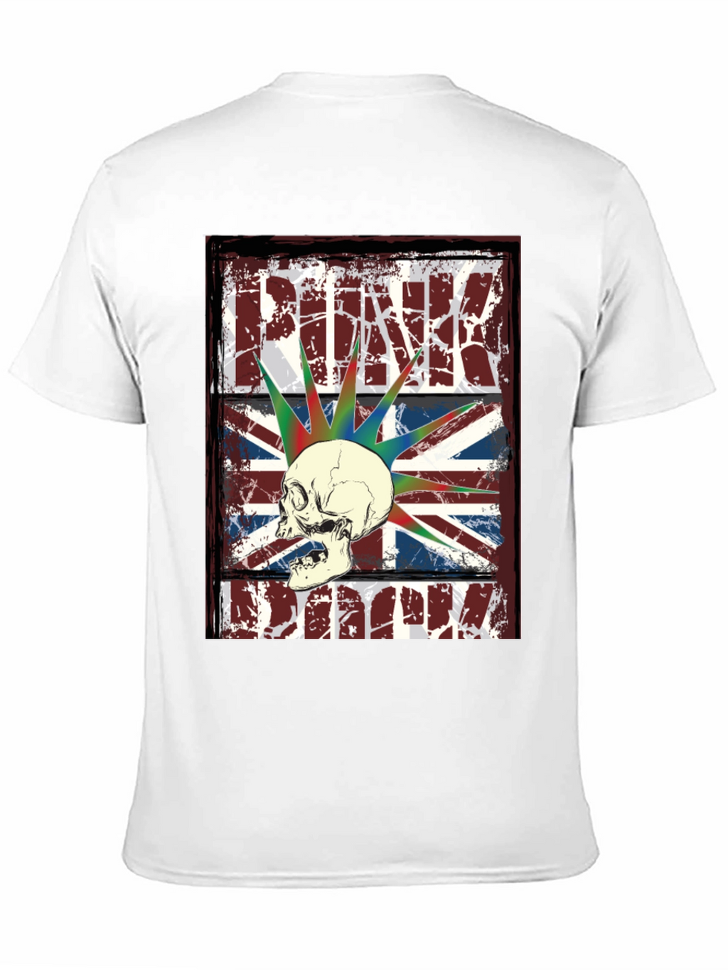 Punk Skull Union Jack Graphic T-Shirt