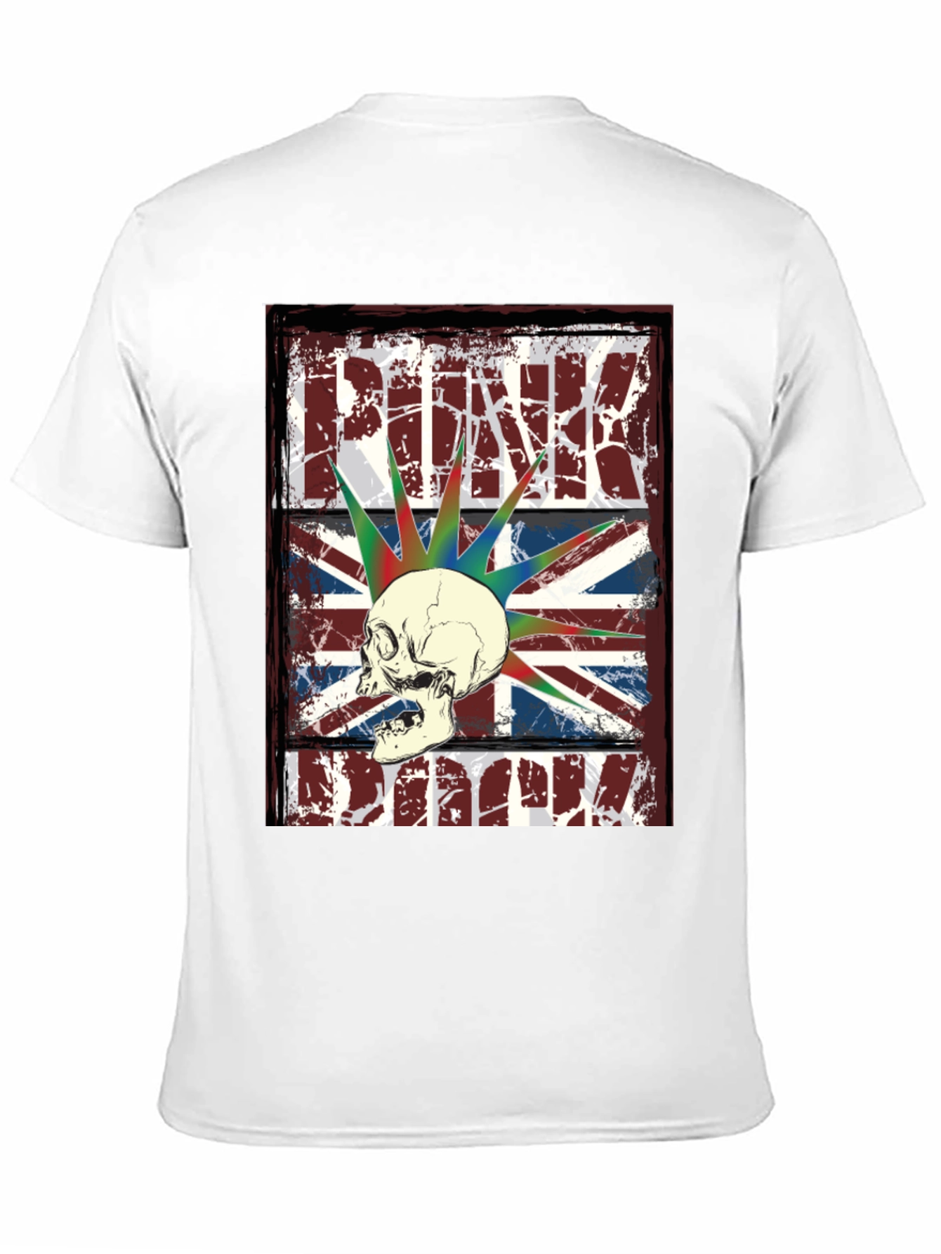 Punk Skull Union Jack Graphic T-Shirt