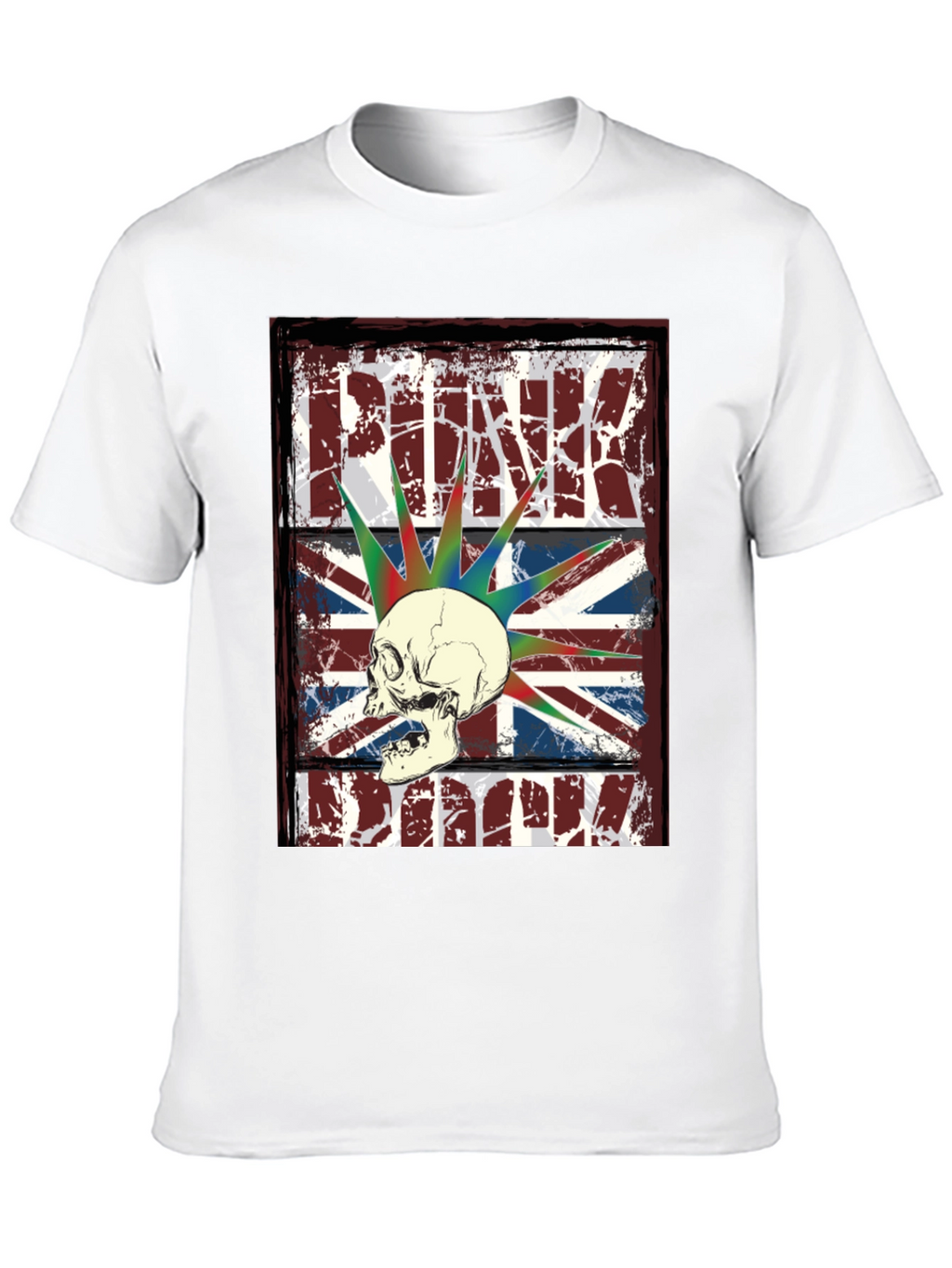 Punk Skull Union Jack Graphic T-Shirt