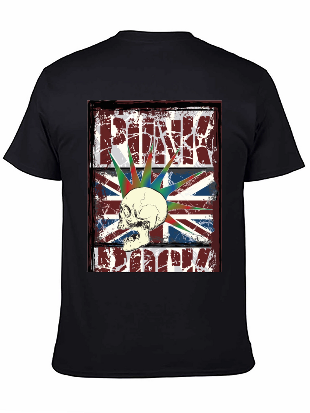 Punk Skull Union Jack Graphic T-Shirt