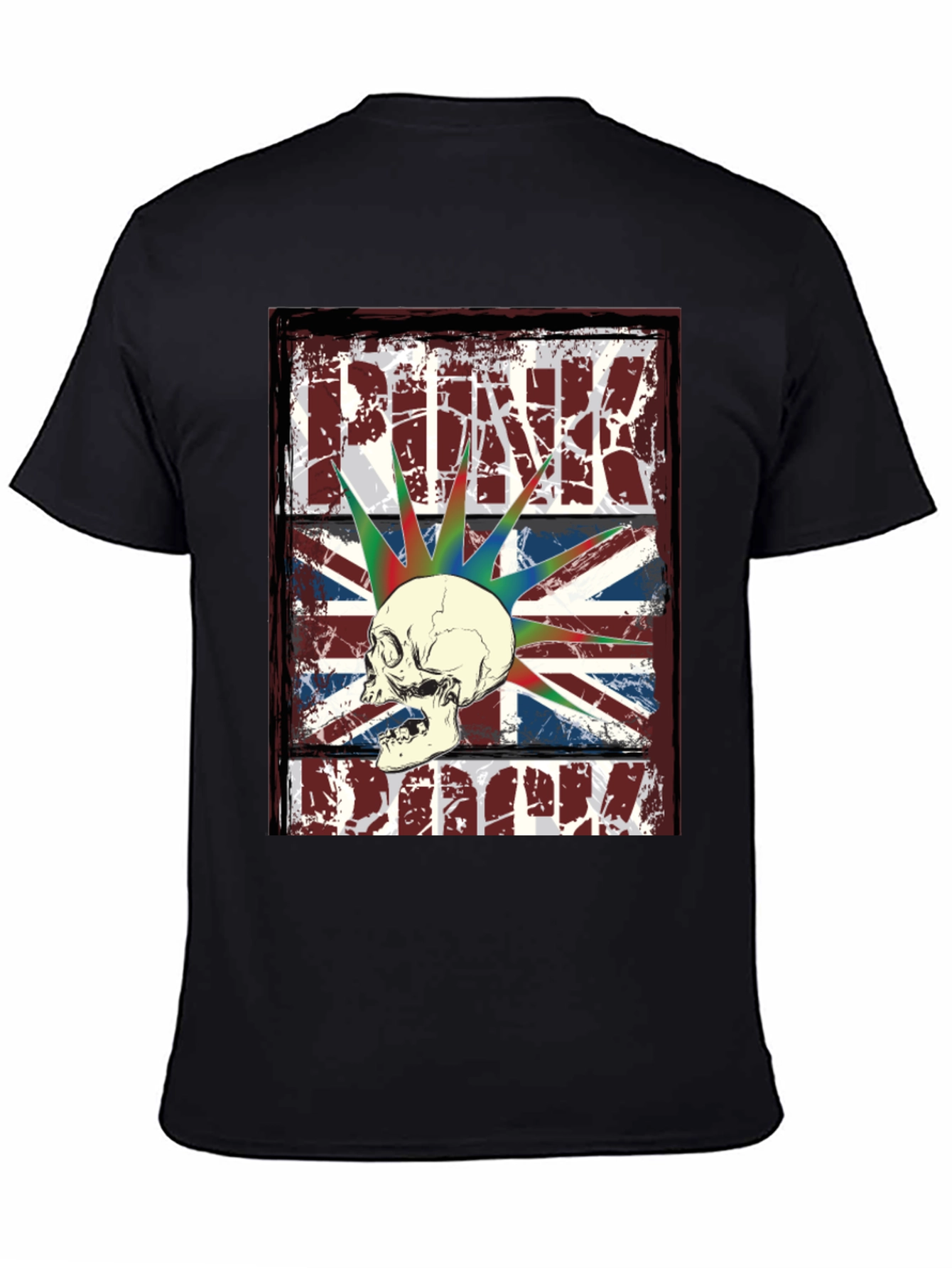 Punk Skull Union Jack Graphic T-Shirt