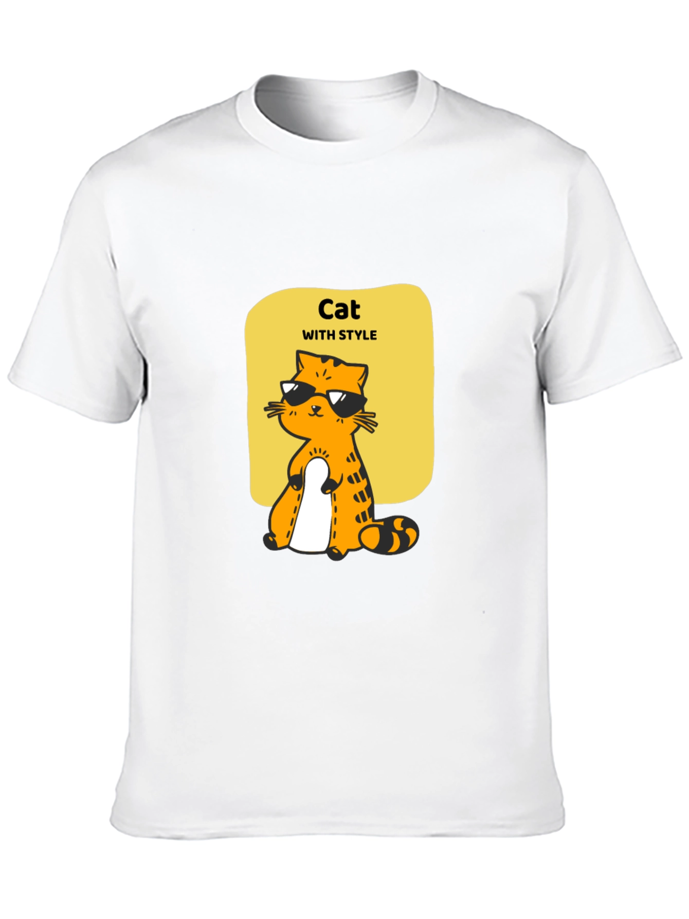 Cool Cat Style T-Shirt - Unique Graphic Tee