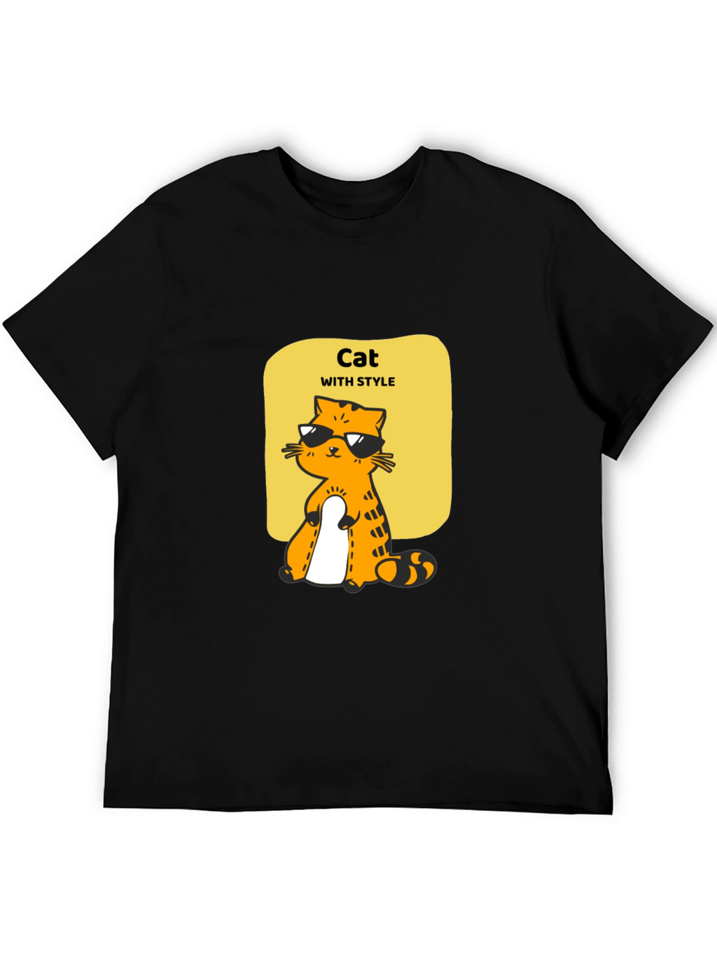 Cool Cat Style T-Shirt - Unique Graphic Tee