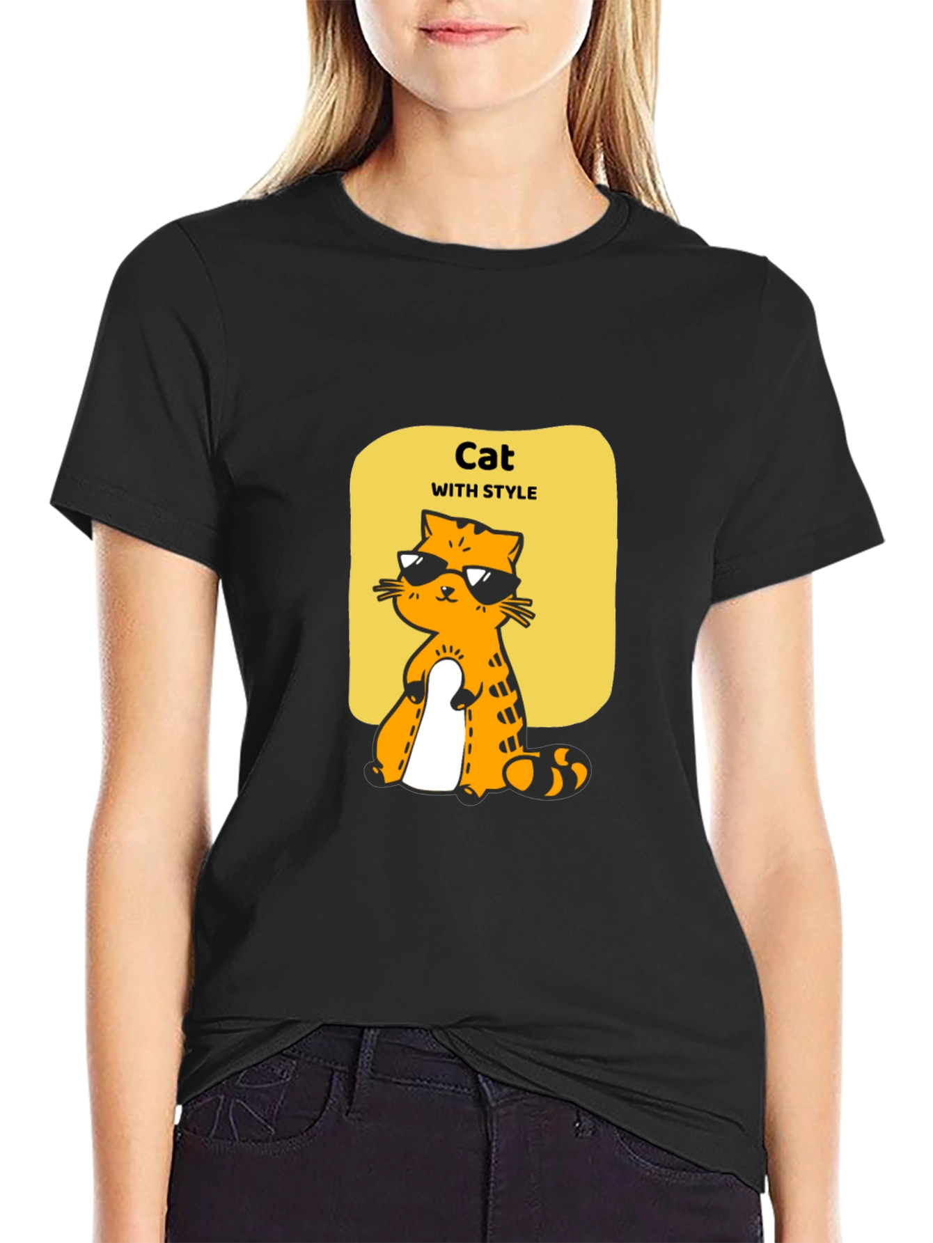 Cool Cat Style T-Shirt - Unique Graphic Tee
