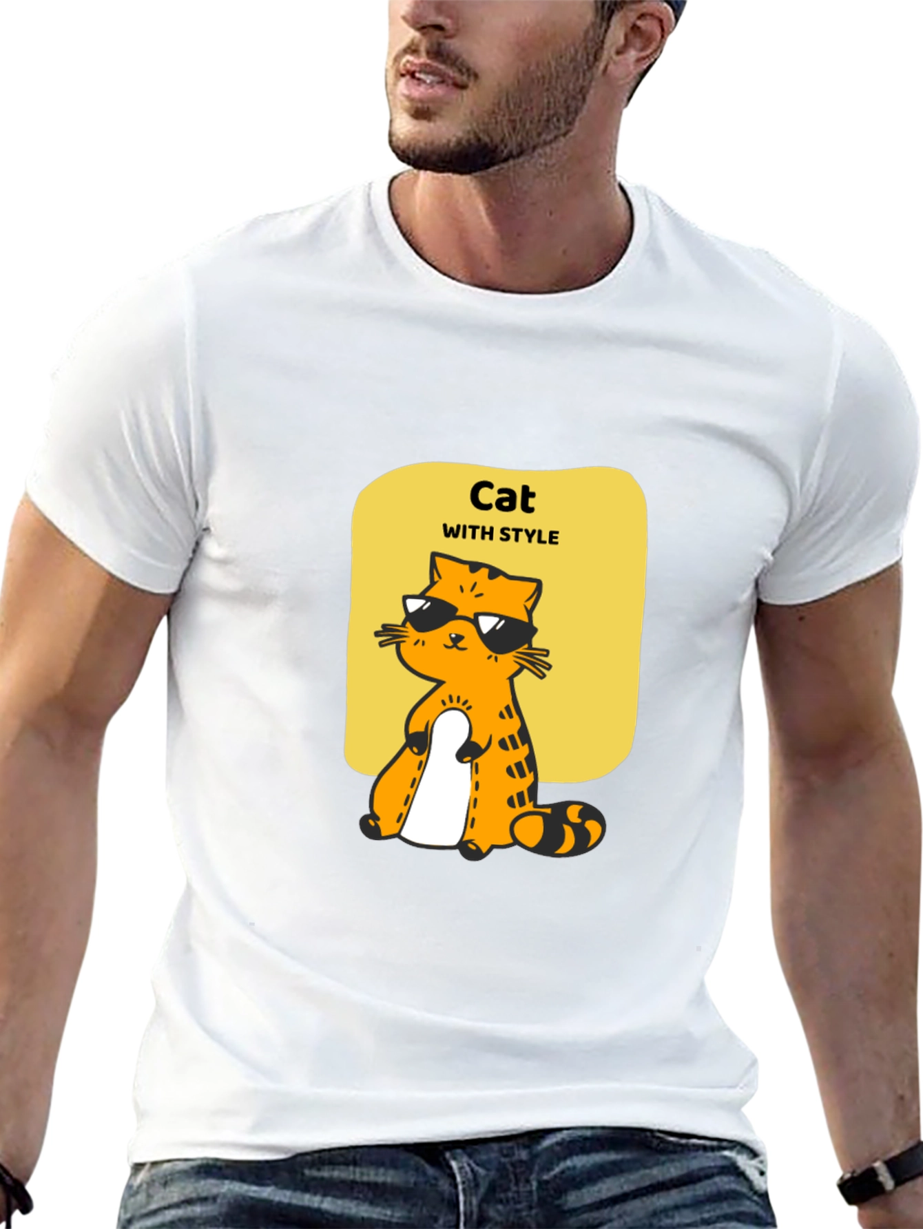 Cool Cat Style T-Shirt - Unique Graphic Tee