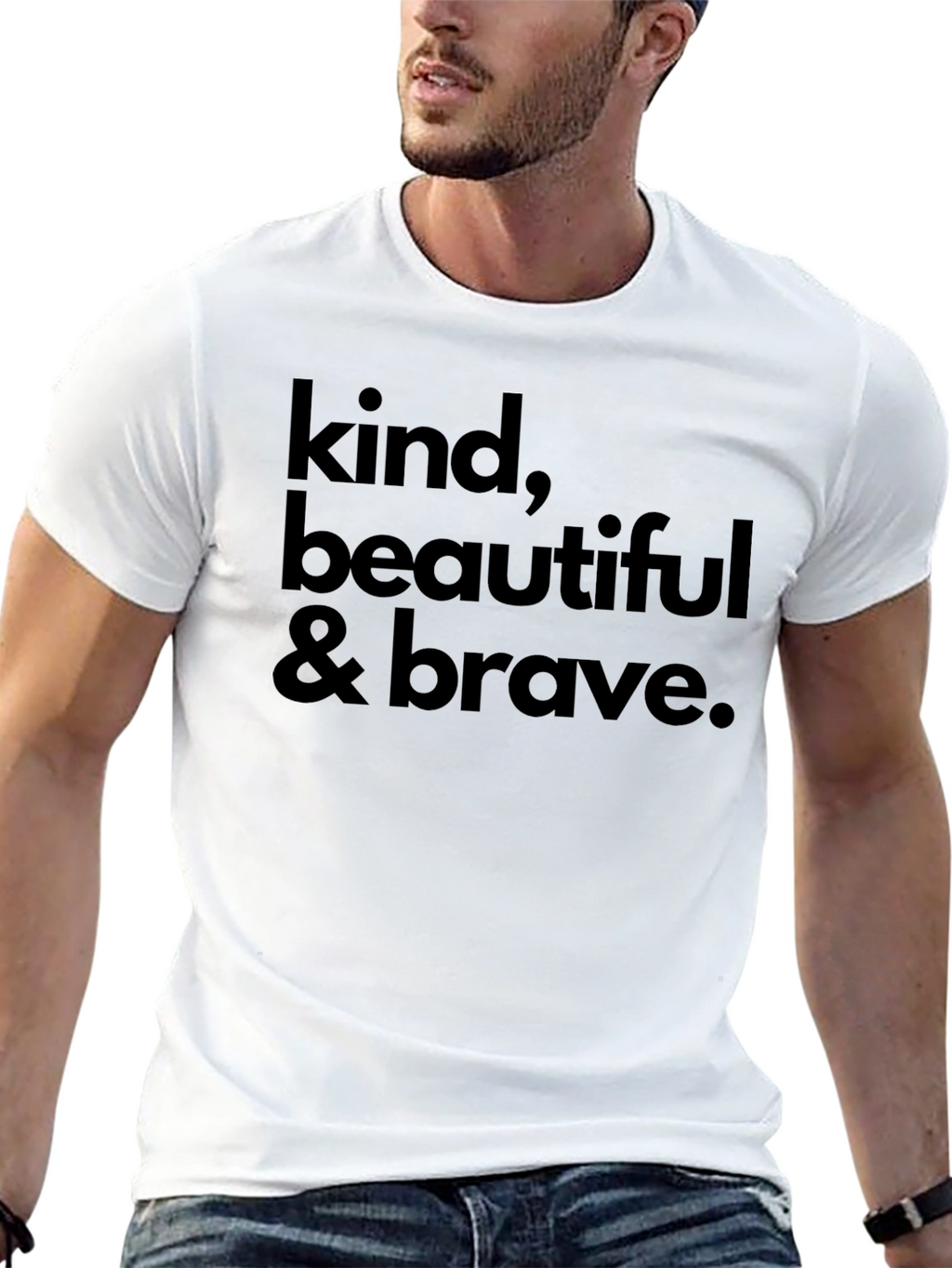 Kind Beautiful & Brave Black Graphic Tee