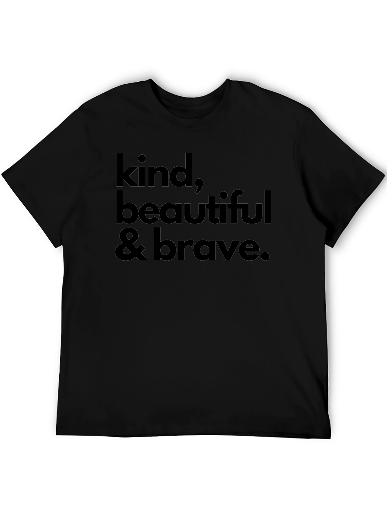 Kind Beautiful & Brave Black Graphic Tee