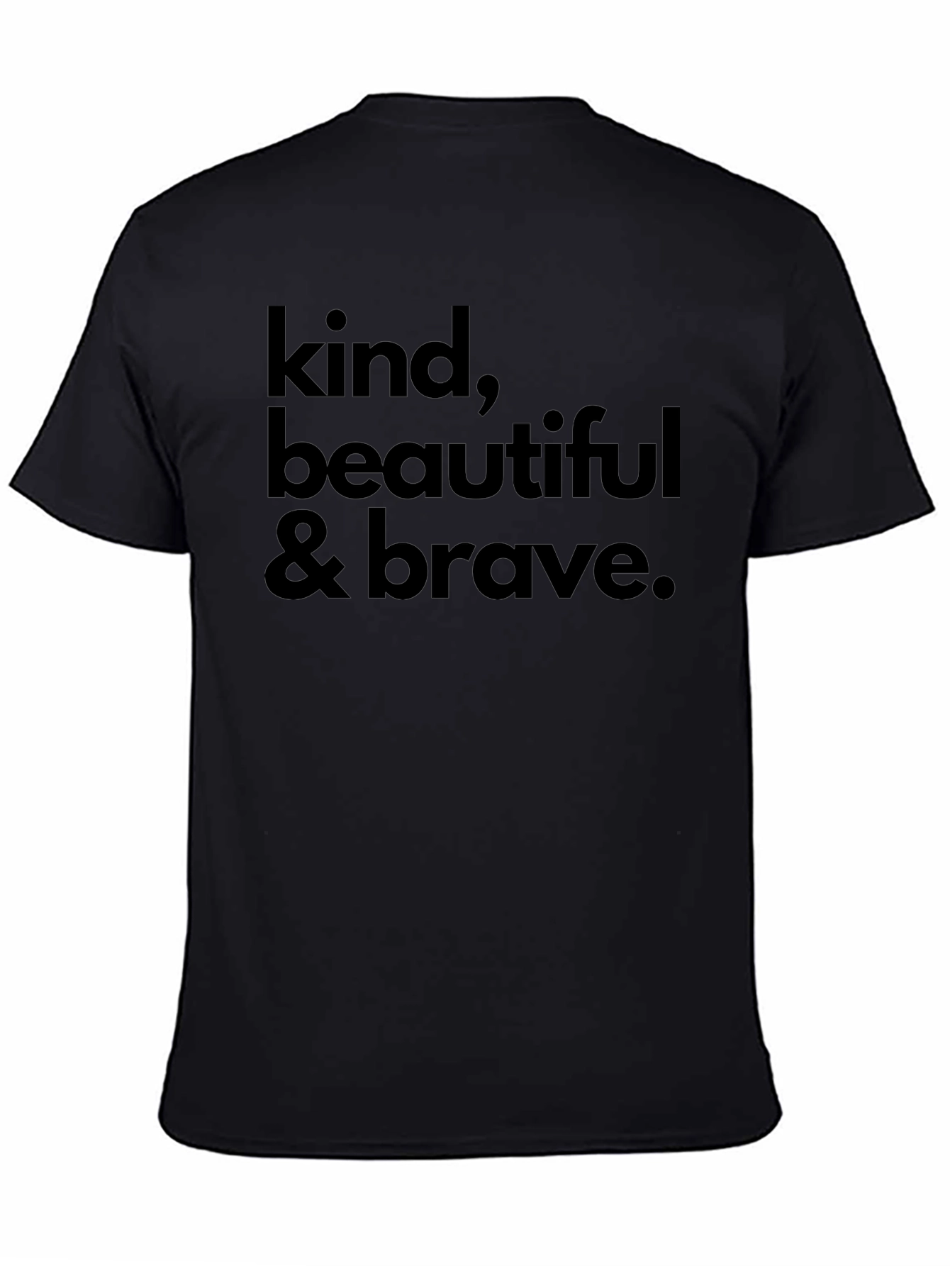 Kind Beautiful & Brave Black Graphic Tee