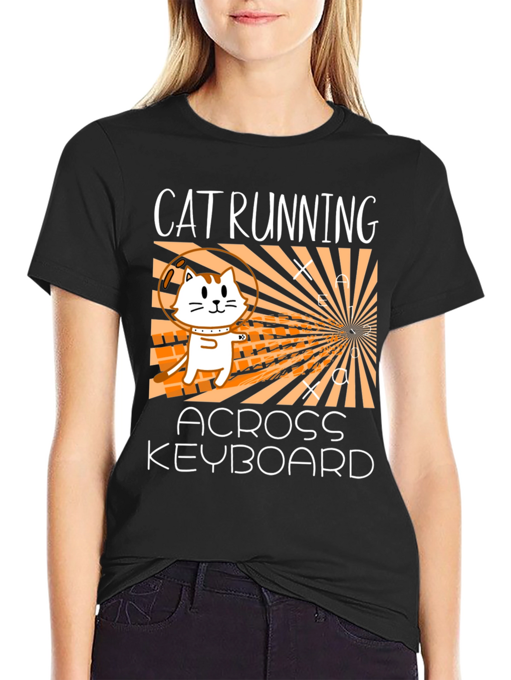 Cat Running Across Keyboard T-Shirt