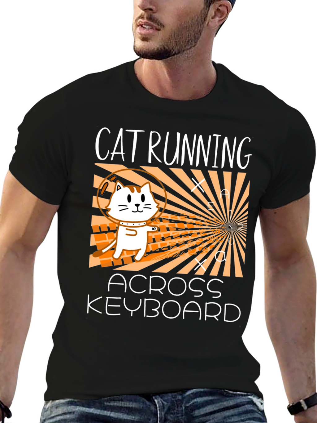 Cat Running Across Keyboard T-Shirt