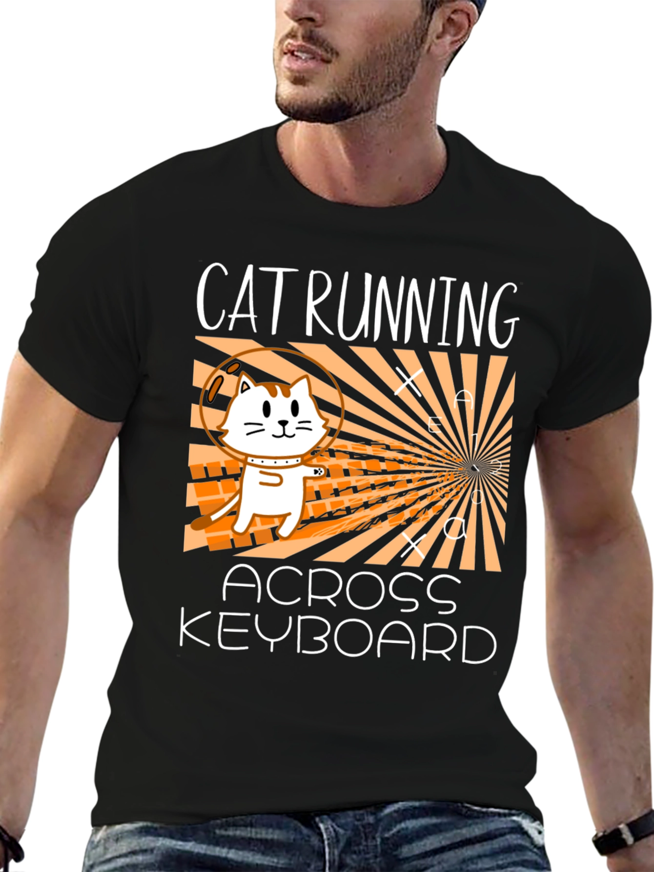 Cat Running Across Keyboard T-Shirt