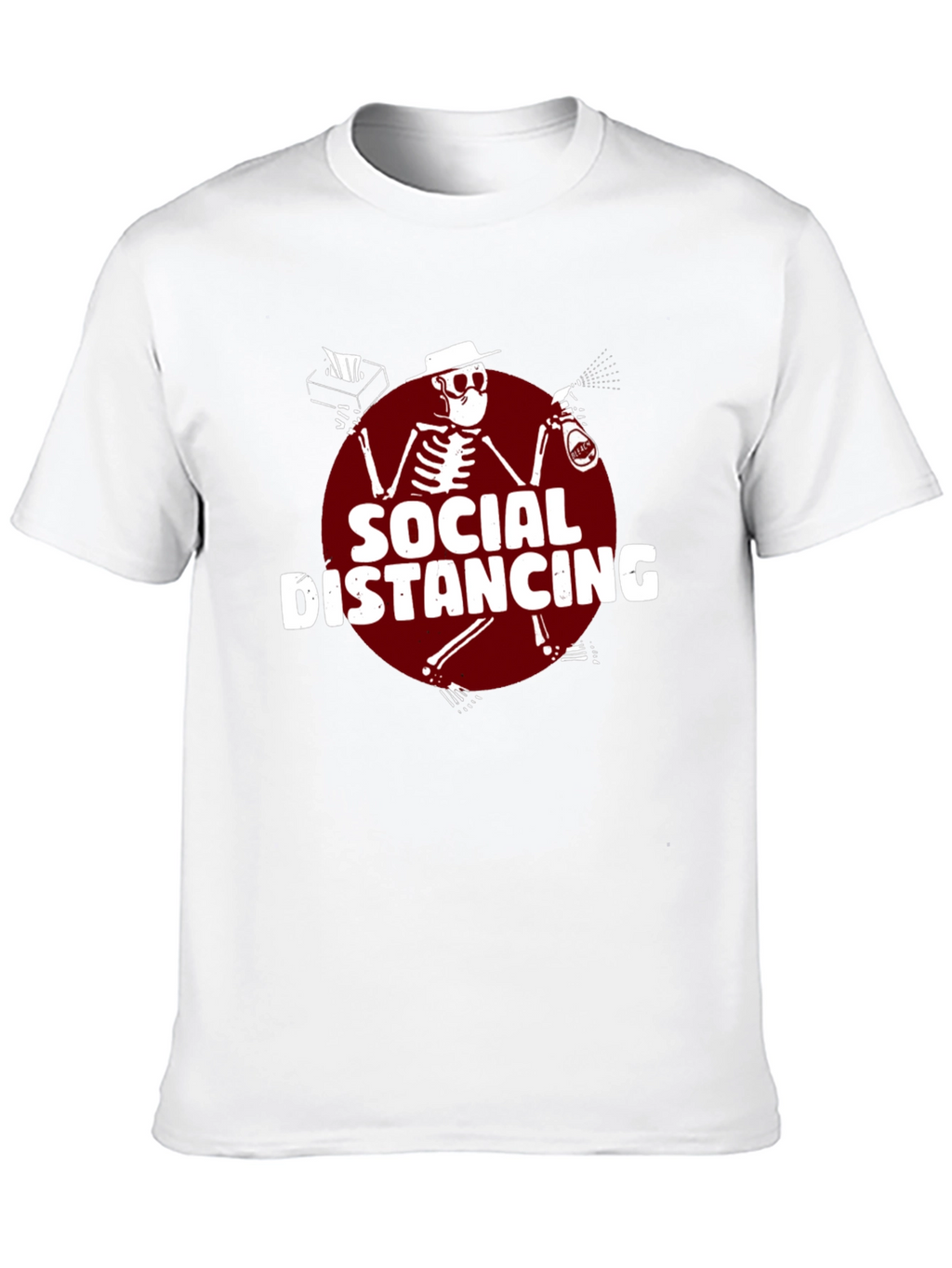 Social Distancing T-Shirt: Skeleton Design