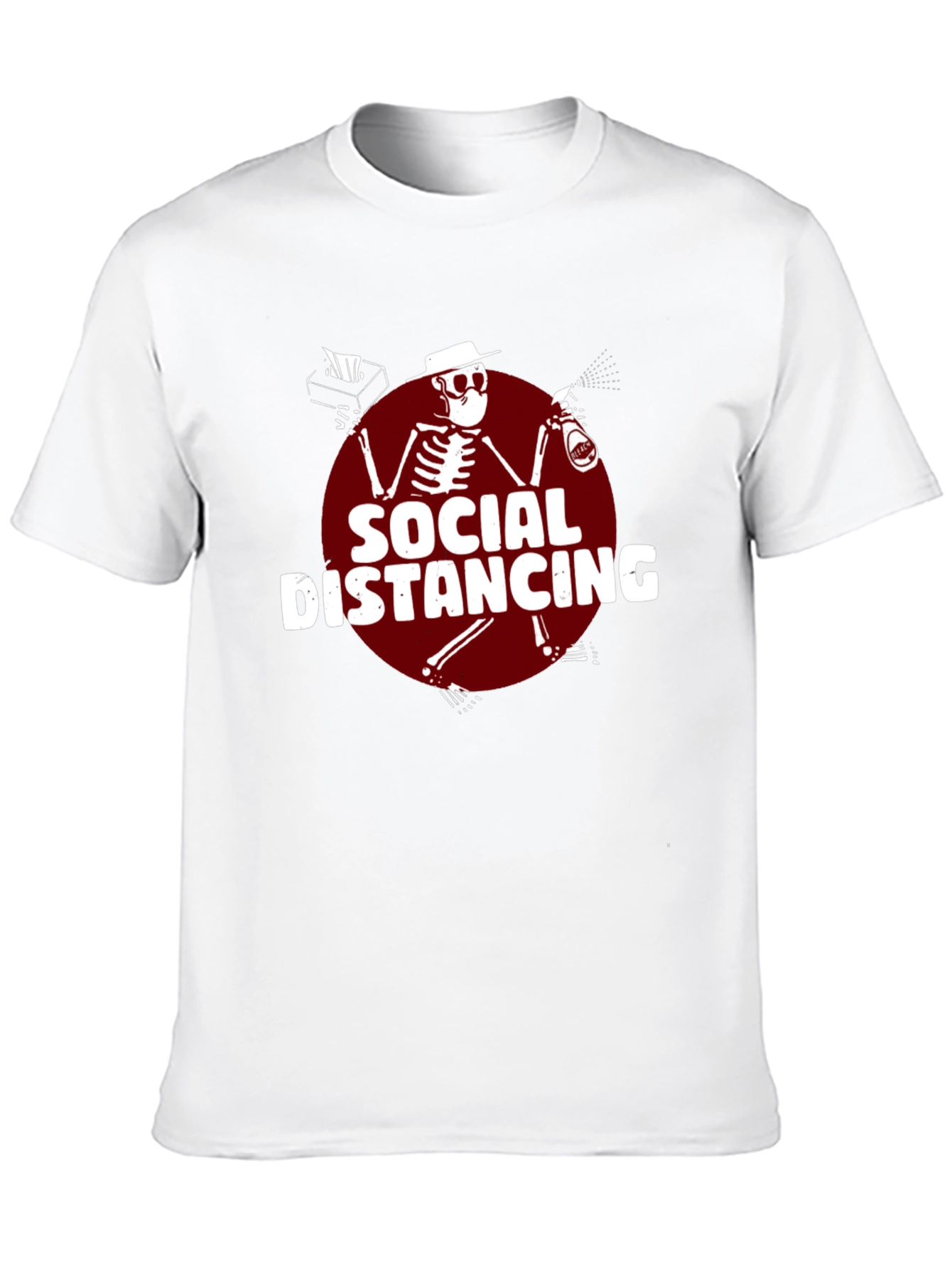 Social Distancing T-Shirt: Skeleton Design