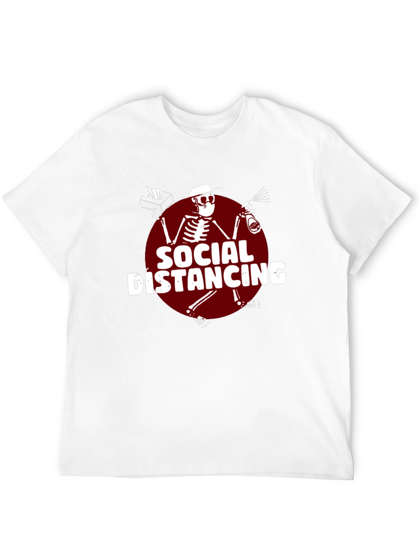 Social Distancing T-Shirt: Skeleton Design