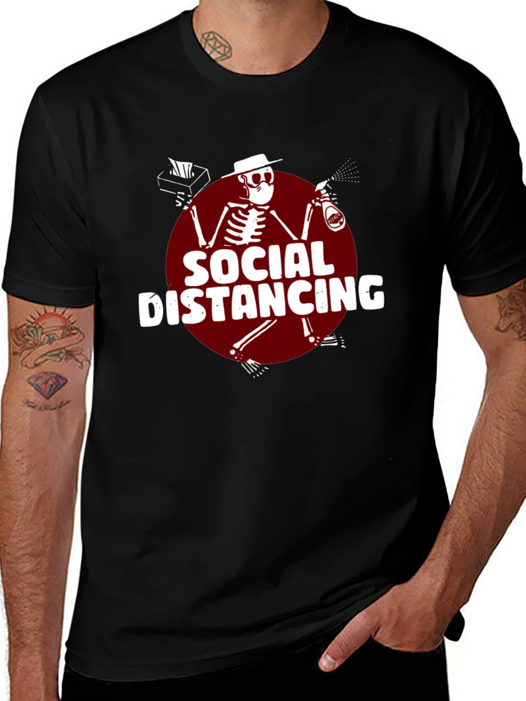Social Distancing T-Shirt: Skeleton Design
