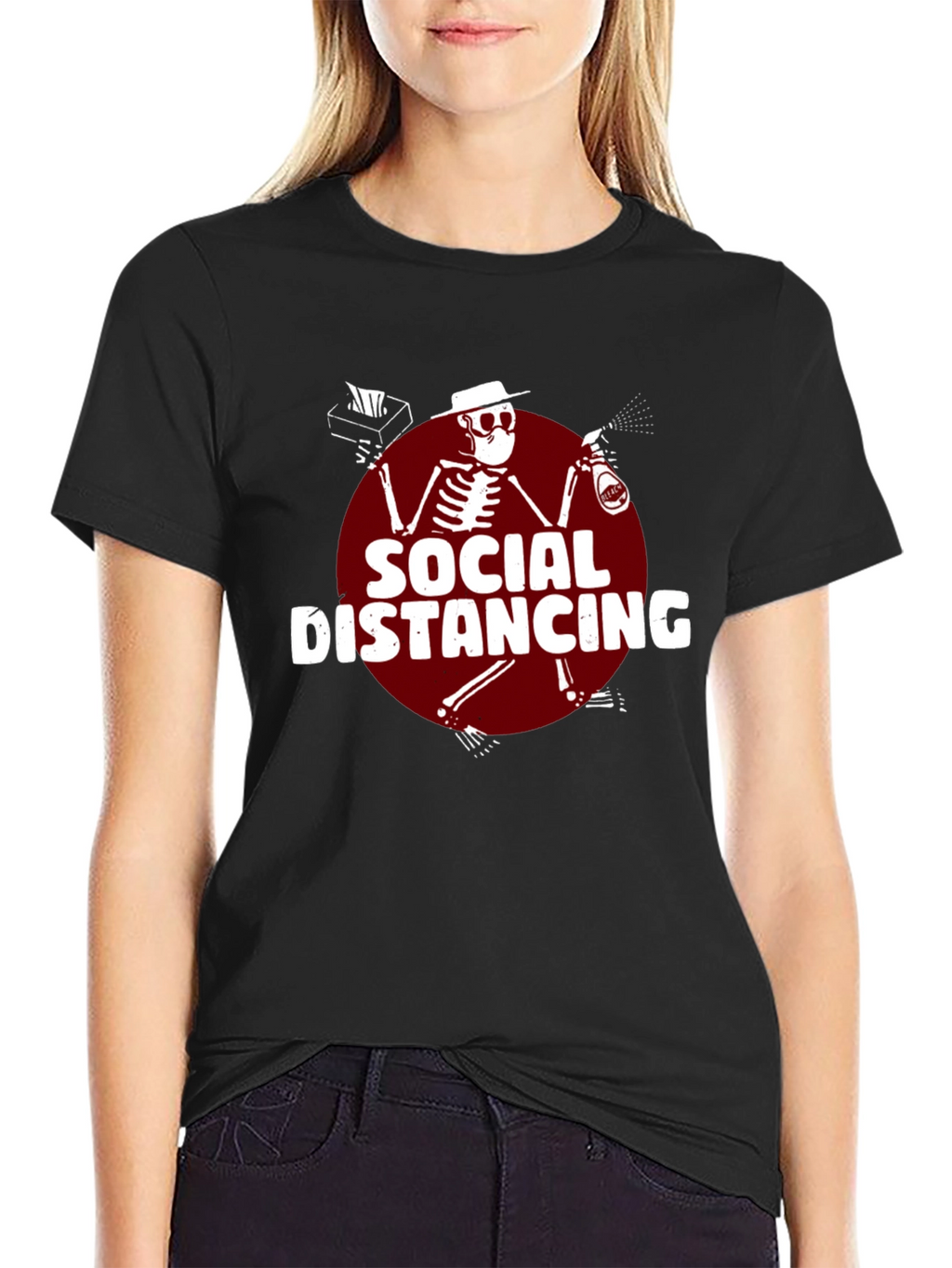 Social Distancing T-Shirt: Skeleton Design