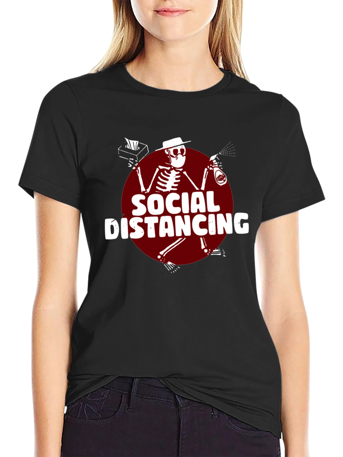 Social Distancing T-Shirt: Skeleton Design
