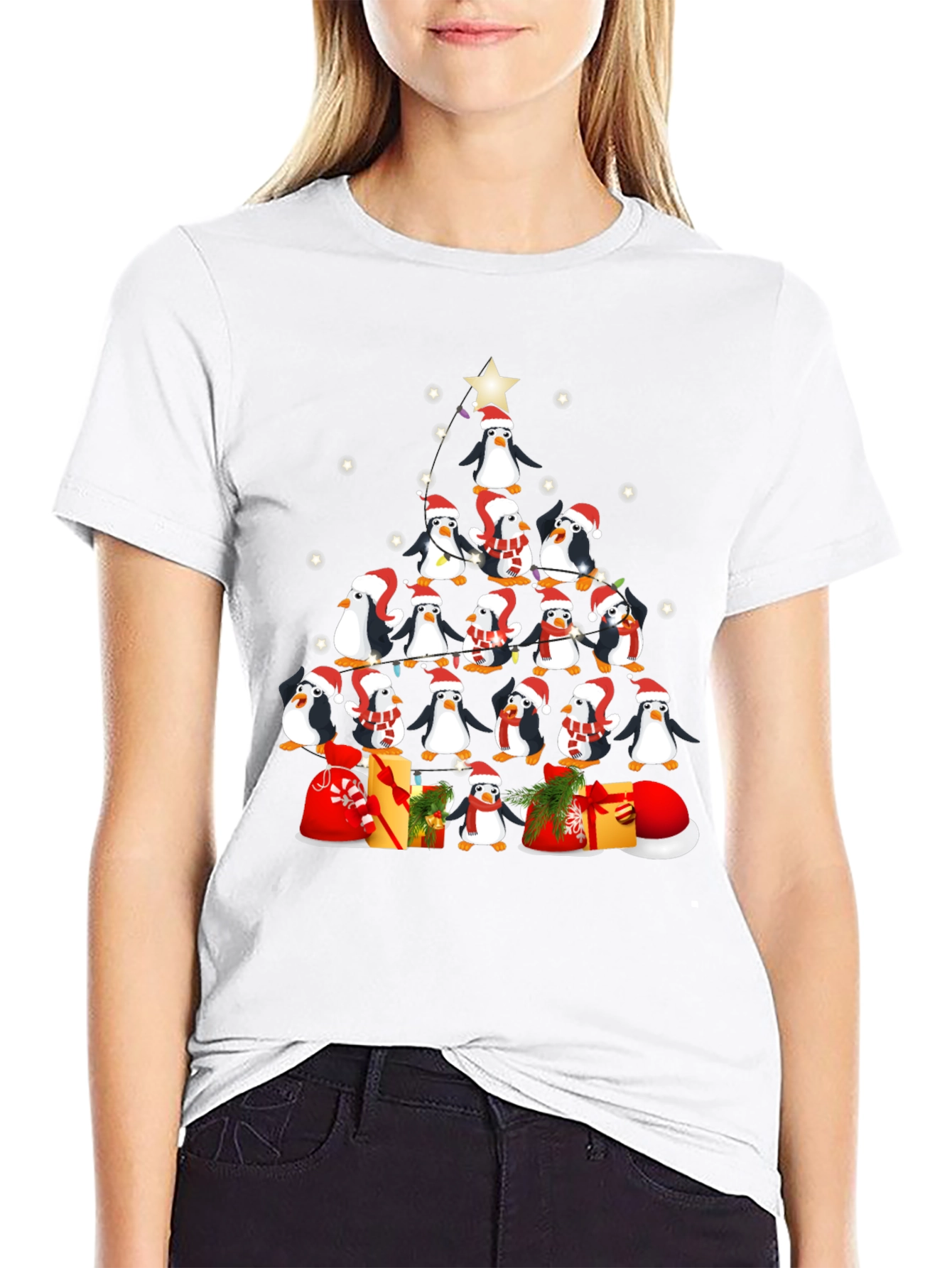 Penguin Christmas Tree T-Shirt