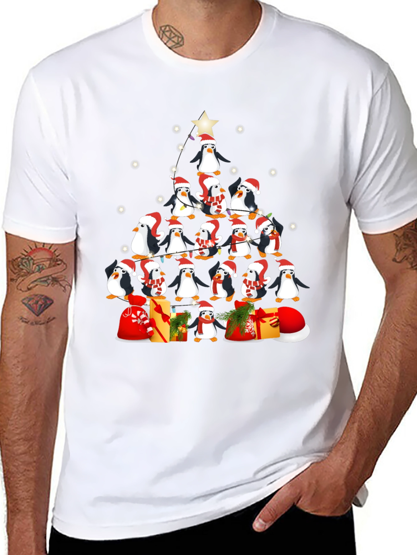 Penguin Christmas Tree T-Shirt